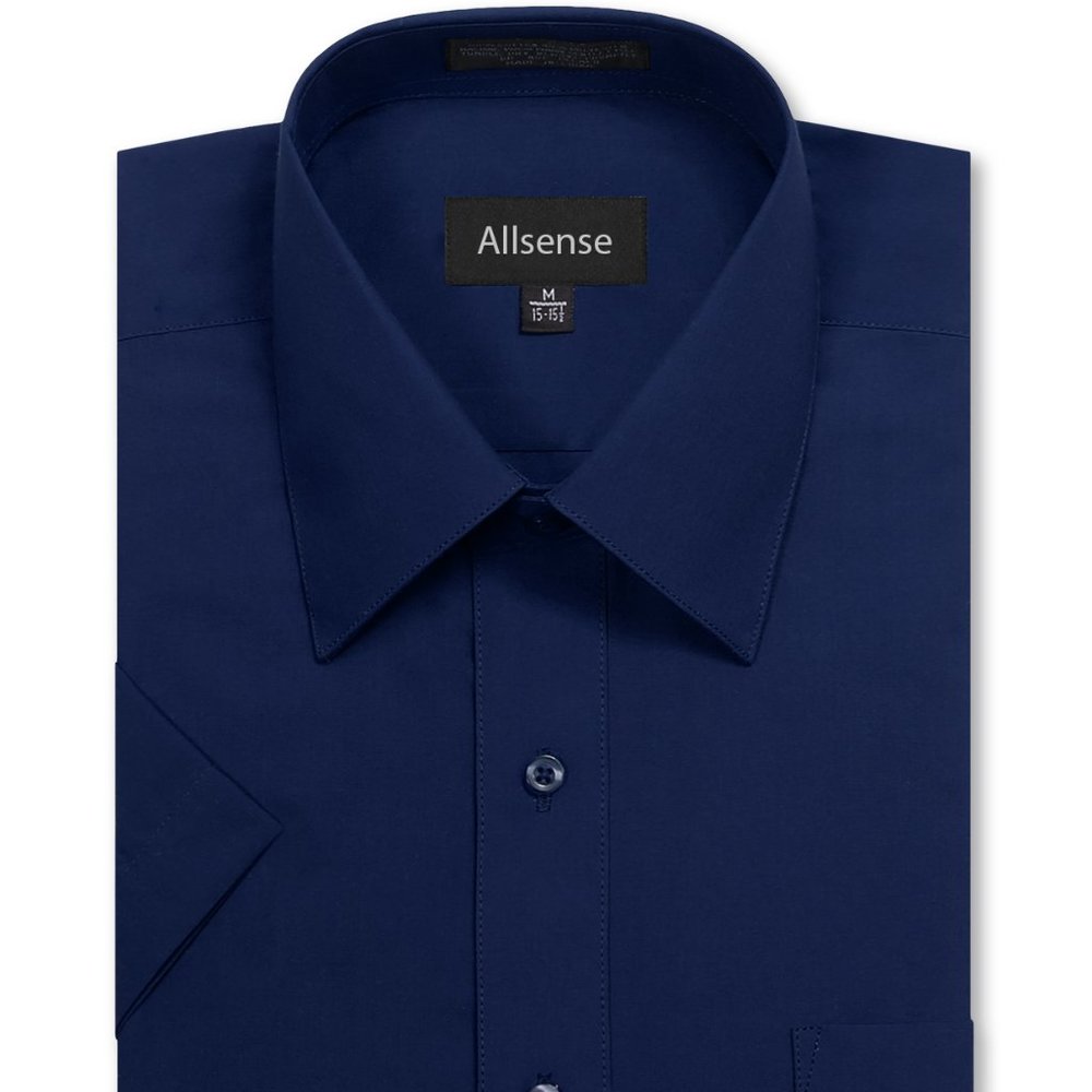 Men's Regular Fit Short-Sleeve Dress shirt Navy